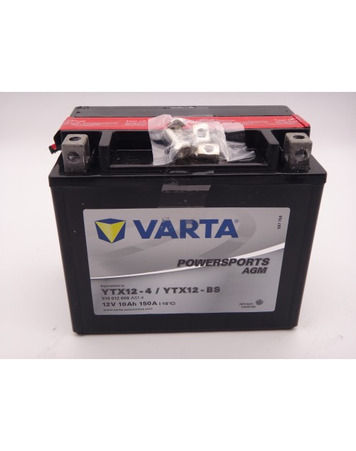 Varta YTX12-BS baterie moto, YTX12-4 scuter, atv 12V 10Ah AGM 150A cod 510012009